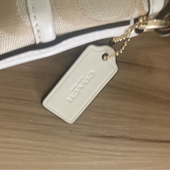 Coach Purse F36378 Signature File Crossbody Bag - Light Khaki/ Chalk